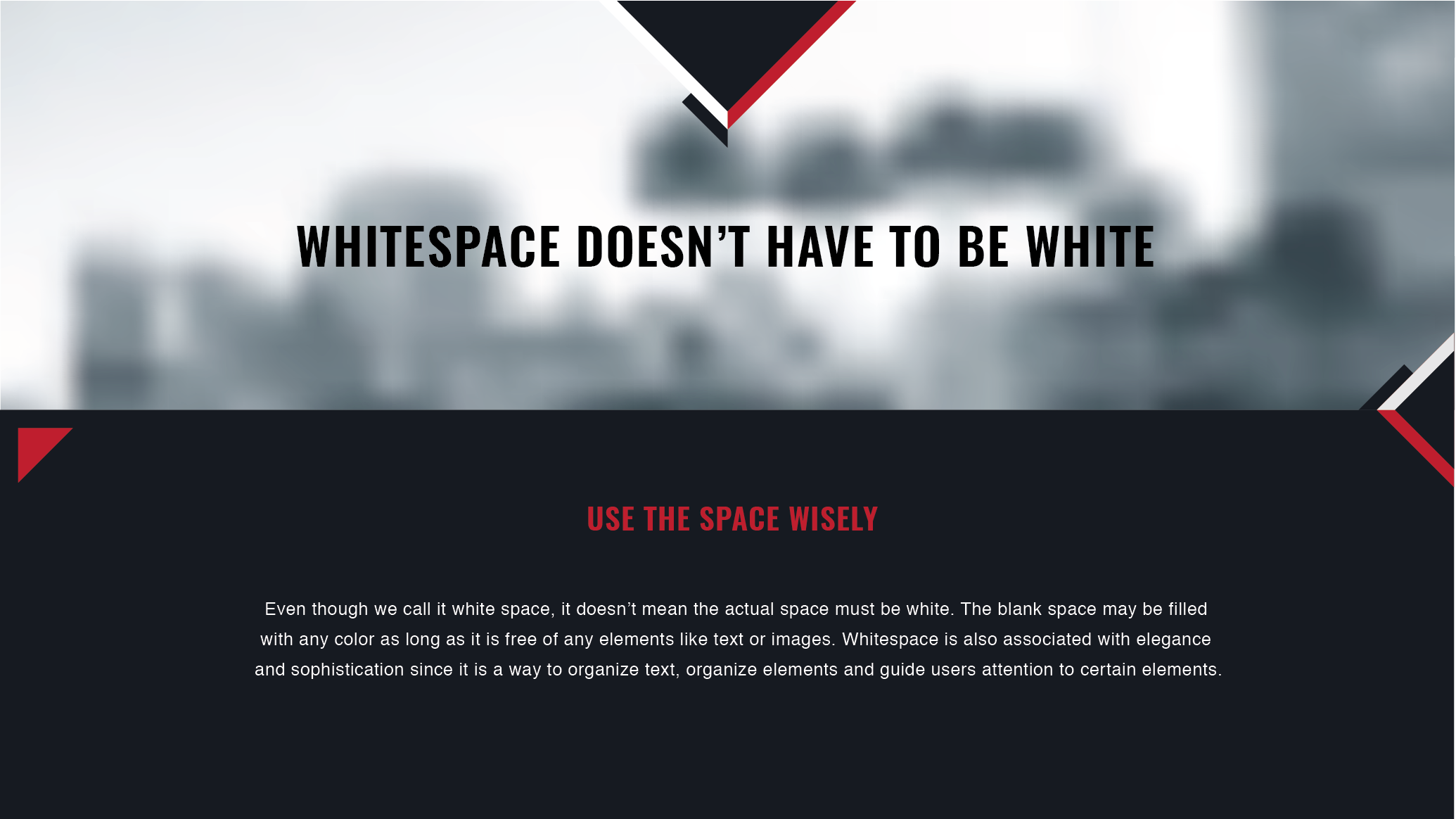 Whitespace does not have to be white.